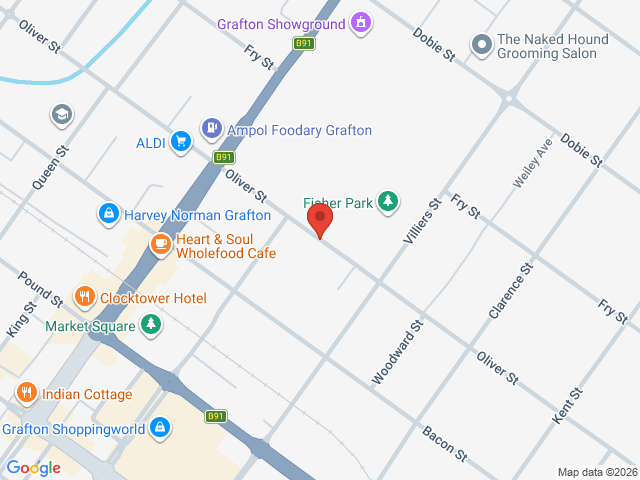 Map showing event location