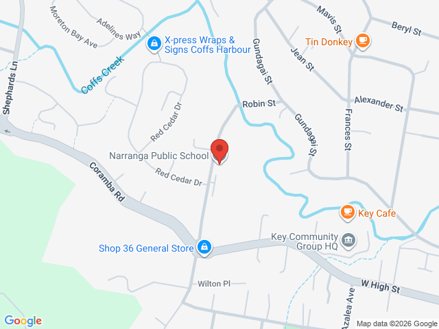 Map showing event location
